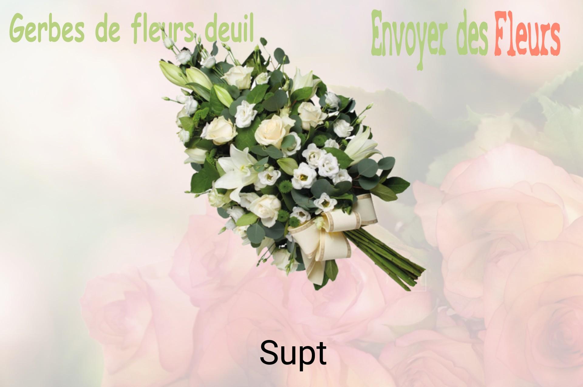 Gerbe de fleurs de deuil livrée à Supt